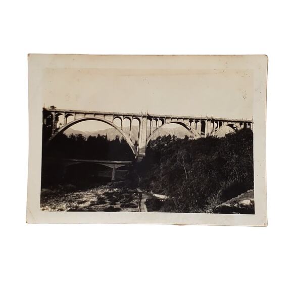 Vtg B&W Photo 1940s Colorado st Bridge Under Bridge Snapshot 4.5" x 3.25" - Picture 3 of 6